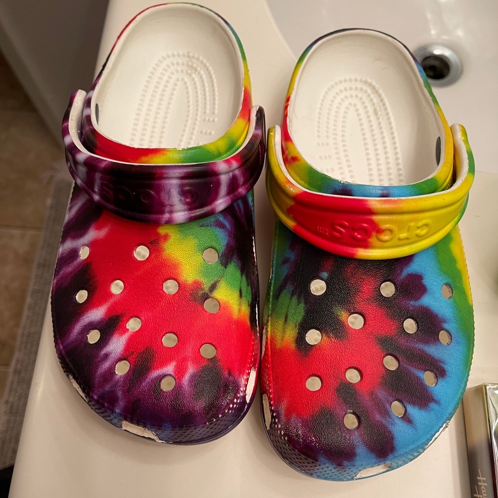 Tie Dye Crocs